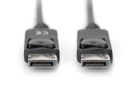 Kabel połączeniowy DisplayPort z zatrzaskami 1080p 60Hz FHD Typ DP/DP M/M czarny 2m Kabel połączeniowy DisplayPort z zatrzaskami 1080p 60Hz FHD Typ DP/DP M/M czarny 2m