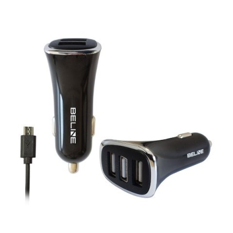Ładowarka samochodowa 3xUSB + microUSB 4A czarna Ładowarka samochodowa 3xUSB + microUSB 4A czarna