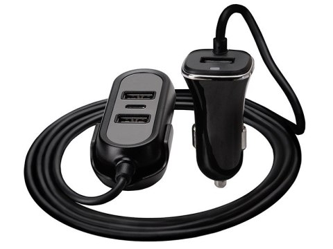 Ładowarka samochodowa 12-24V Multicharge 3xUSB 7,2A + PD 18W Ładowarka samochodowa 12-24V Multicharge 3xUSB 7,2A + PD 18W