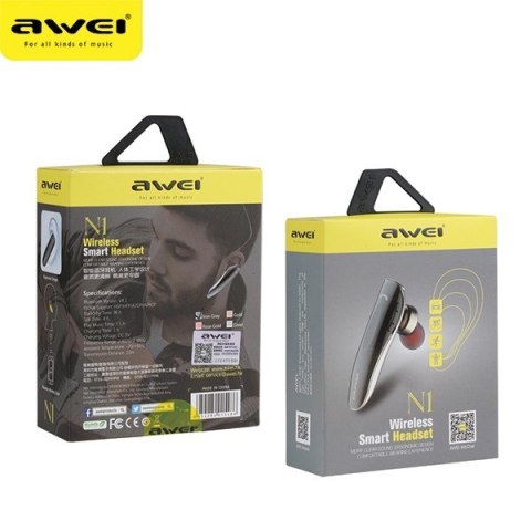 Słuchawka Bluetooth N1 szara Słuchawka Bluetooth N1 szara