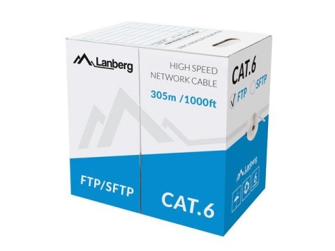 Kabel FTP Kat.6 CU 305 m drut szary Kabel FTP Kat.6 CU 305 m drut szary