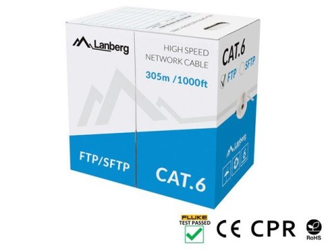 Kabel FTP Kat.6 CU 305 m drut szary Kabel FTP Kat.6 CU 305 m drut szary
