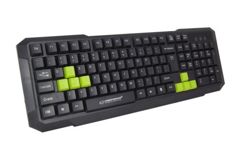 Klawiatura przewodowa Gaming Usb Aspis Zielona Klawiatura przewodowa Gaming Usb Aspis Zielona