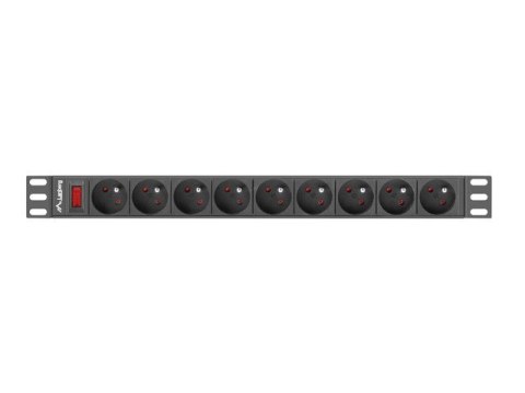Listwa zasilająca rack PDU 19 cali 1U 16A 9X 230V PL 3m czarny Listwa zasilająca rack PDU 19 cali 1U 16A 9X 230V PL 3m czarny