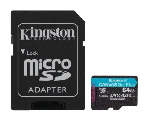 Karta pamięci microSD 64GB Canvas Go Plus 170/70MB/s Adapter Karta pamięci microSD 64GB Canvas Go Plus 170/70MB/s Adapter