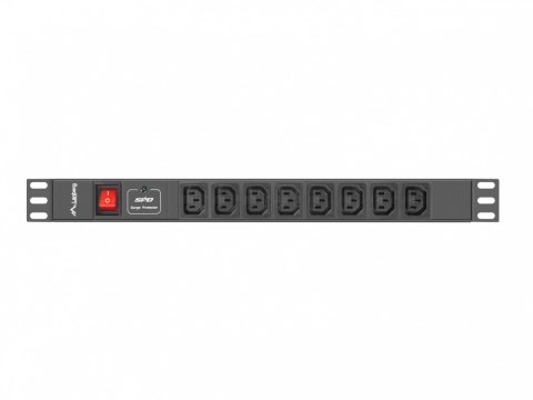 Listwa zasilająca Rack PDU 19 cali 1U 16A 8X IEC C13 2m czarna C20 Listwa zasilająca Rack PDU 19 cali 1U 16A 8X IEC C13 2m czarna C20