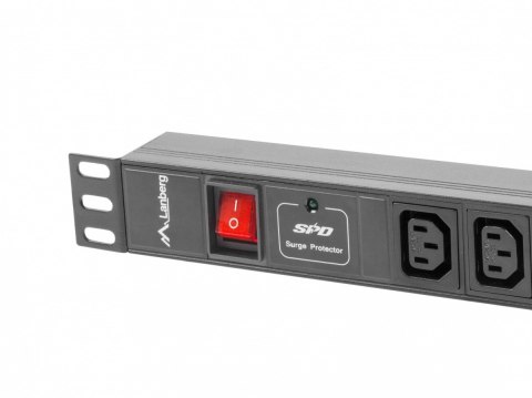 Listwa zasilająca Rack PDU 19 cali 1U 16A 8X IEC C13 2m czarna C20 Listwa zasilająca Rack PDU 19 cali 1U 16A 8X IEC C13 2m czarna C20