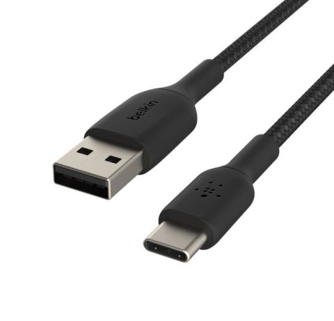 Kabel Braided USB-C USB-A 3m czarny Kabel Braided USB-C USB-A 3m czarny