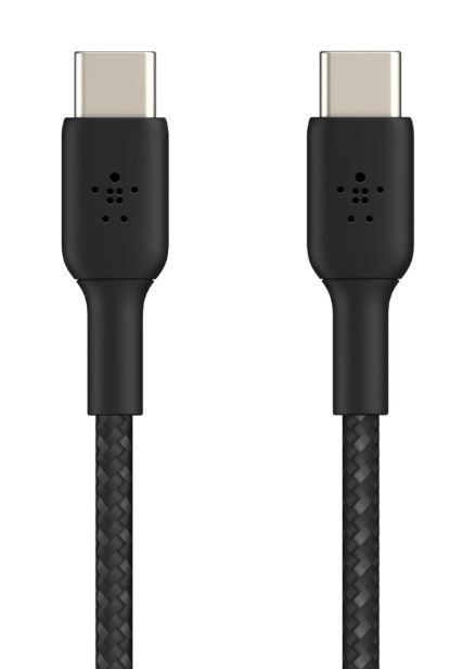 Kabel Braided USB-C USB-C 1m czarny Kabel Braided USB-C USB-C 1m czarny