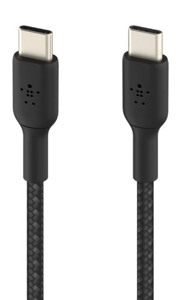 Kabel Braided USB-C USB-C 1m czarny Kabel Braided USB-C USB-C 1m czarny