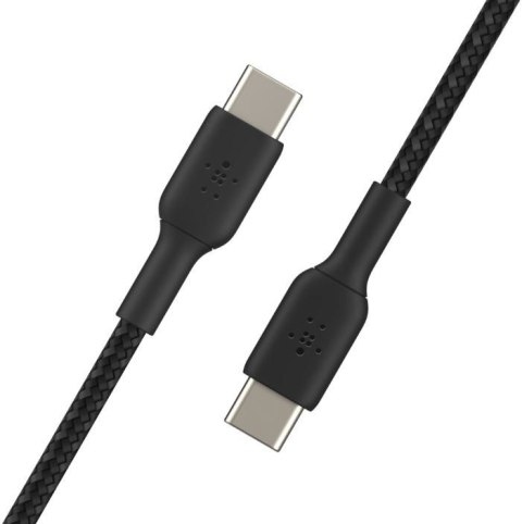 Kabel Braided USB-C USB-C 1m czarny Kabel Braided USB-C USB-C 1m czarny