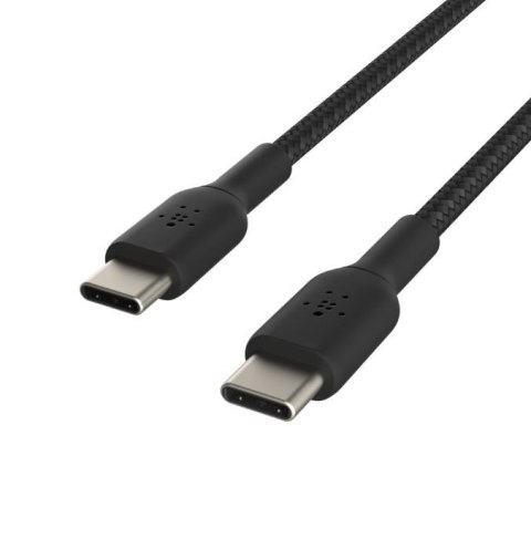 Kabel Braided USB-C USB-C 1m czarny Kabel Braided USB-C USB-C 1m czarny