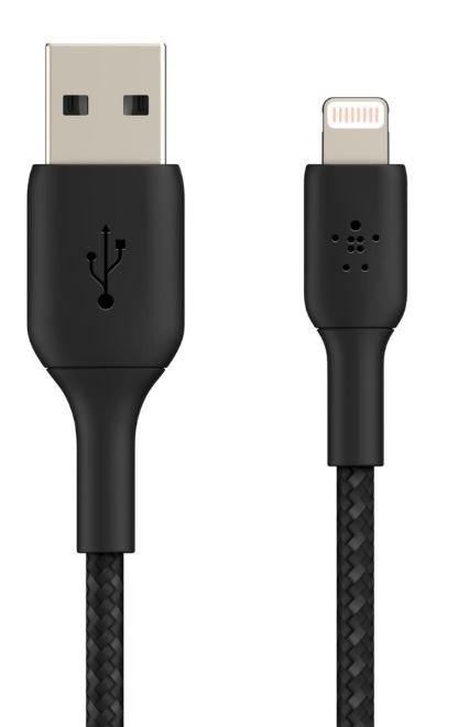 Kabel Braided USB- Lightning 1m czarny Kabel Braided USB- Lightning 1m czarny