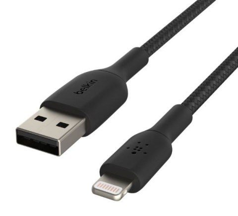 Kabel Braided USB- Lightning 1m czarny Kabel Braided USB- Lightning 1m czarny