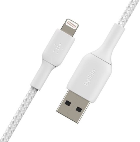 Kabel Braided USB- Lightning 2m biały Kabel Braided USB- Lightning 2m biały