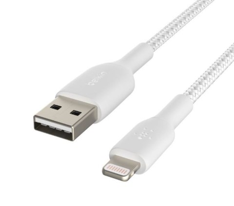 Kabel Braided USB- Lightning 2m biały Kabel Braided USB- Lightning 2m biały
