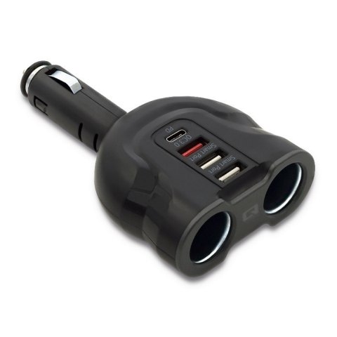 Samochodowy rozdzielacz gniazda zapalniczki 12-24V | 52W | 2.4A |2xUSB | USB QC 3.0 | USB-C PD | 2xgniazdo zapalniczki Samochodowy rozdzielacz gniazda zapalniczki 12-24V | 52W | 2.4A |2xUSB | USB QC 3.0 | USB-C PD | 2xgniazdo zapalniczki