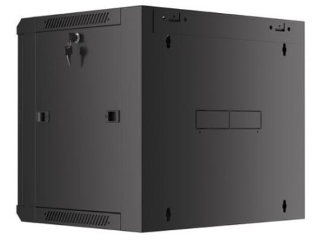 Szafa instalacyjna RACK wisząca 19 cali 9U 450 CZARNA SZYBKI MONTAŻ